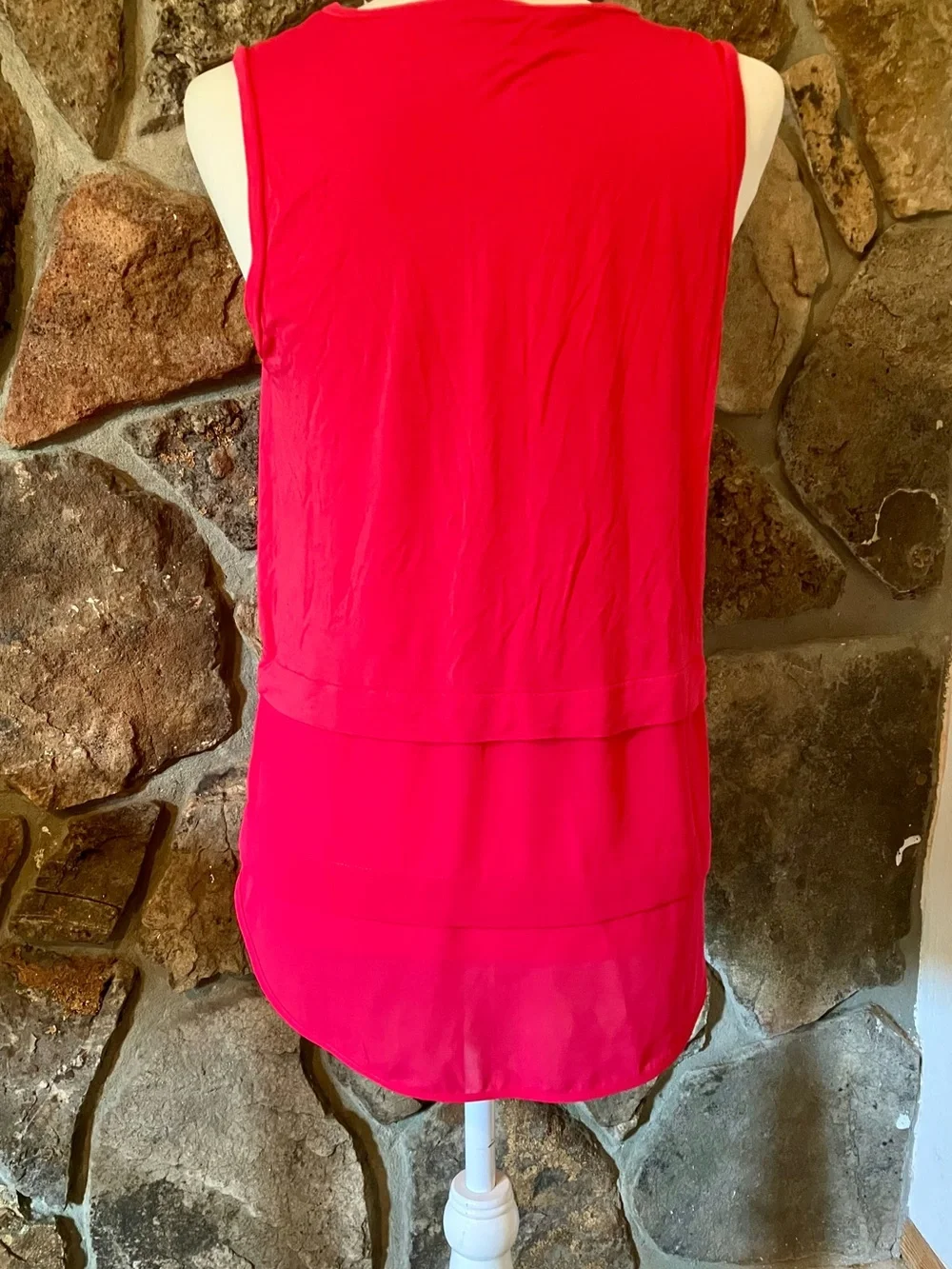 Michael Kors Hot Pink Layered Sleeveless Tank